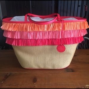 Kate Spade York Straw Fringe Tote